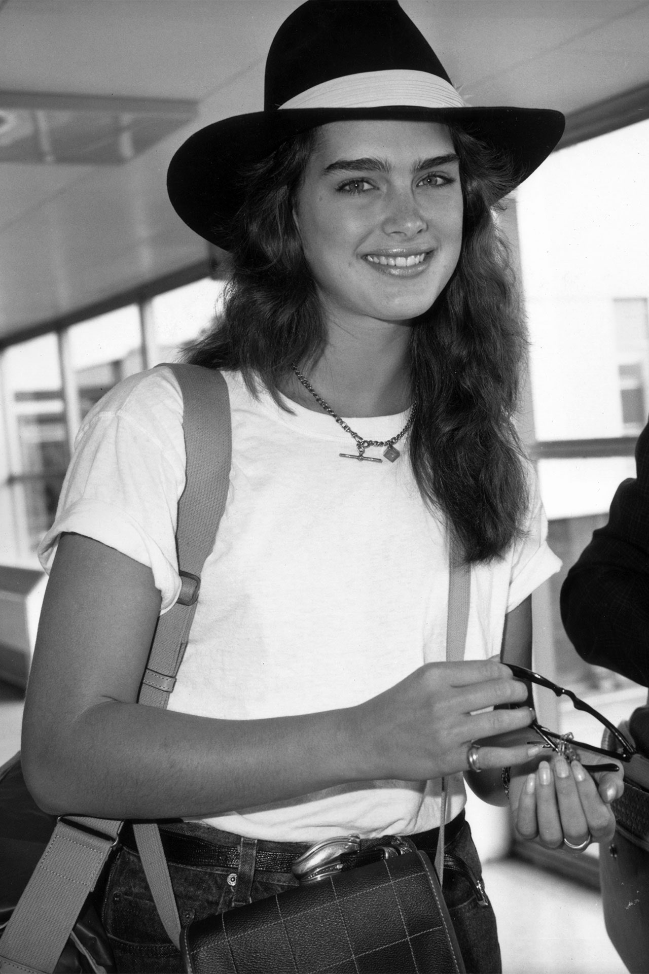 Brooke Shields-VWhite-T-Shirt -neomag.